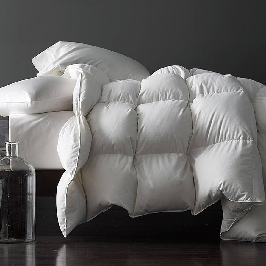 Premium Feathers Down Comforter King Size All Season White Duvet Insert | Amazon (US)