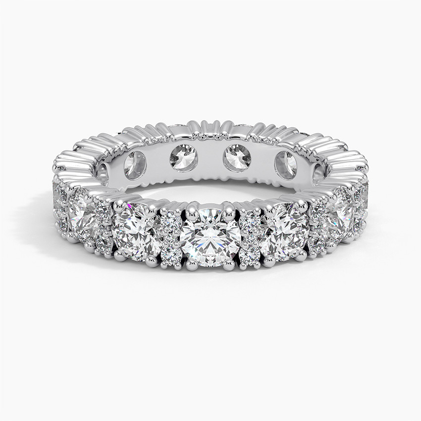 18K White Gold Portola Eternity Diamond Ring (3 1/3 ct. tw.) | Brilliant Earth