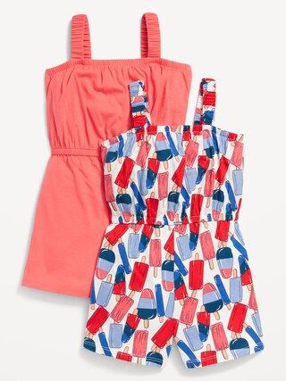 Sleeveless Jersey-Knit Romper 2-Pack for Toddler Girls | Old Navy (US)