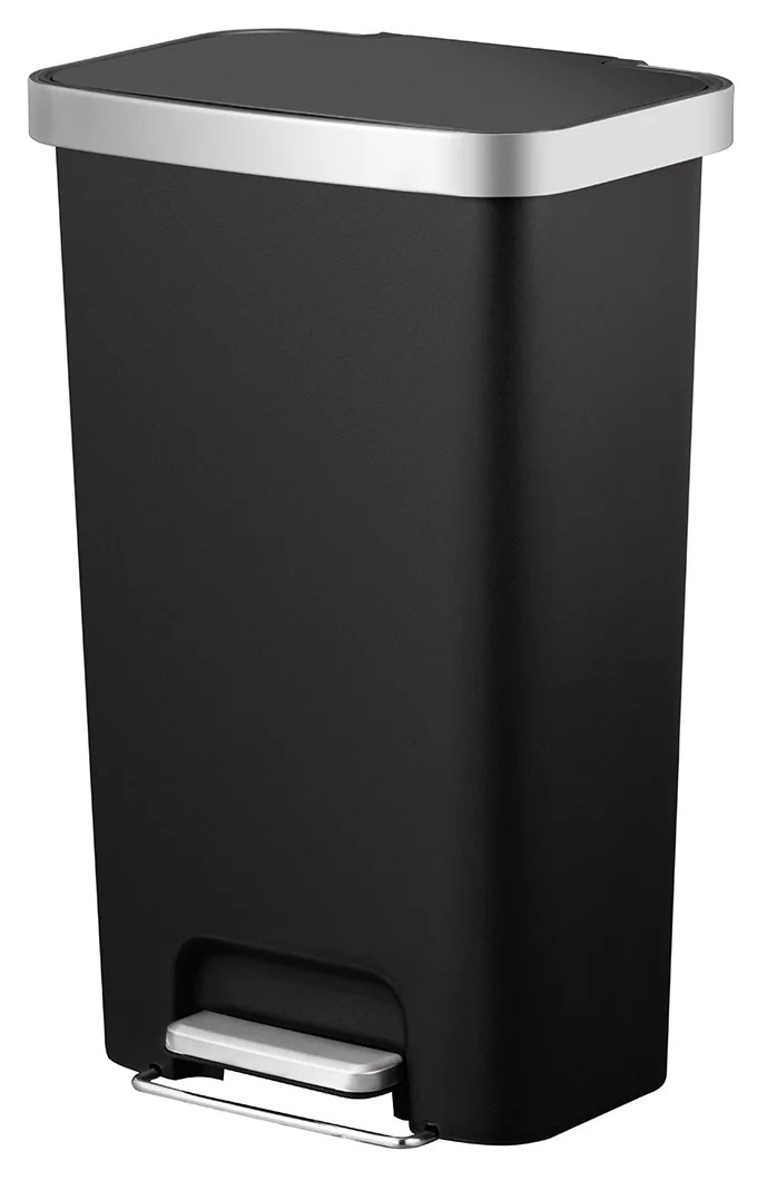 Better Homes & Gardens 11.9 gal Plastic Rectangular Kitchen Step Trash Can, Black - Walmart.com | Walmart (US)
