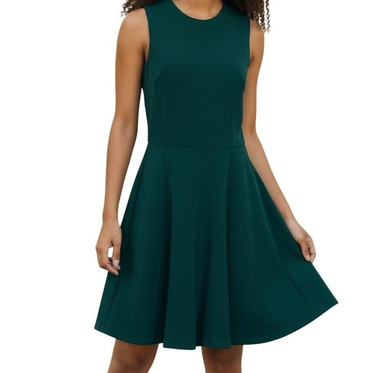 Madewell Women's A-line Dress - Green - 0 | Depop US