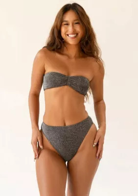 Dippin Daisy's Women's Hudson Bandeau Bikini Top, Black, Small | Belk