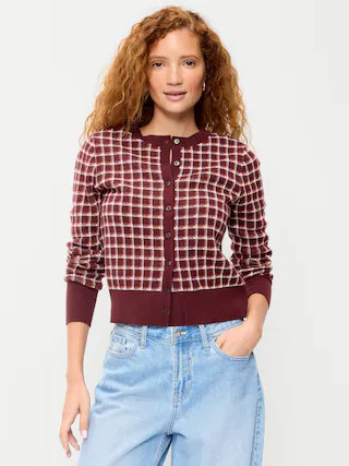 SoSoft Cotton Crew-Neck Cardigan Sweater | Old Navy (US)