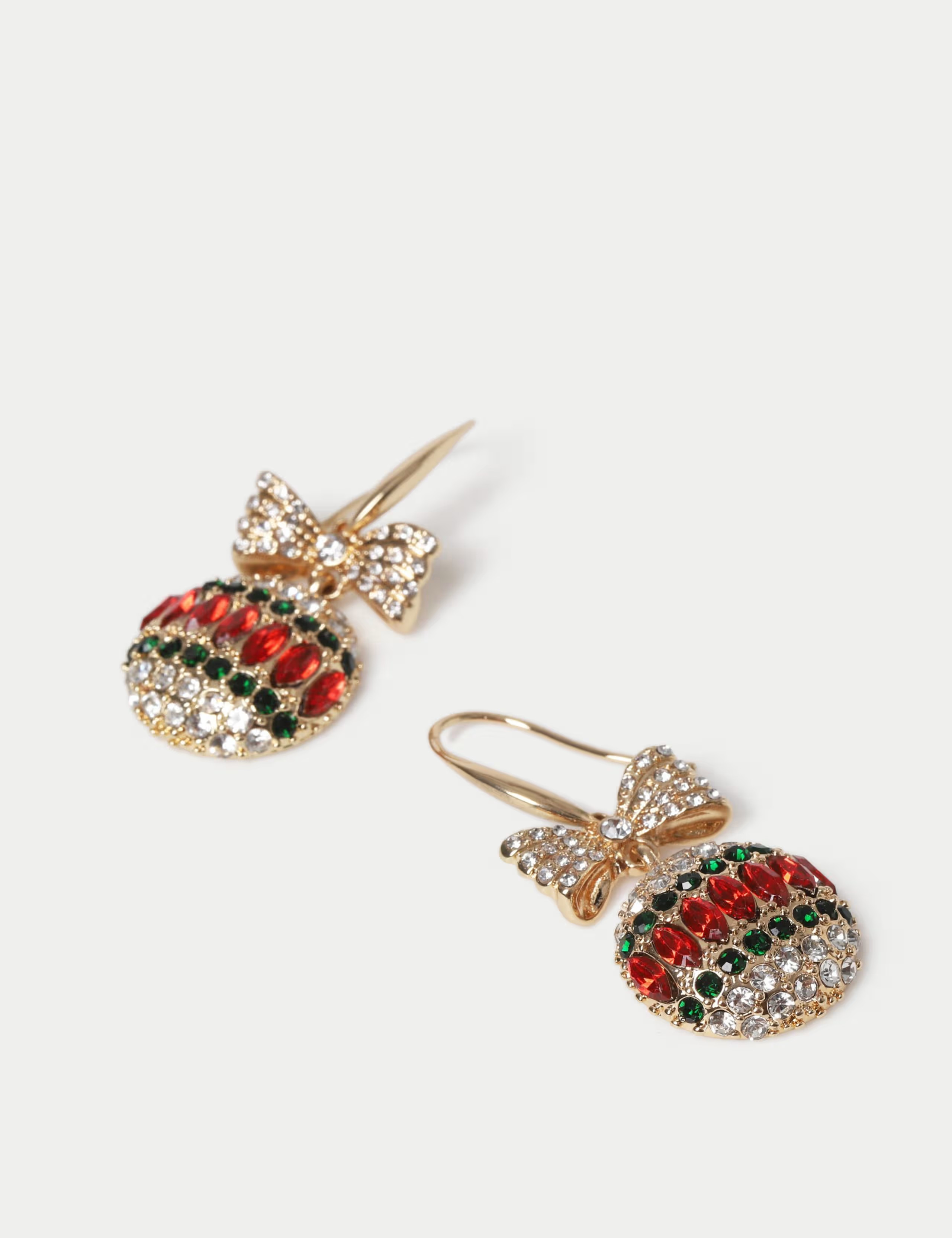 Bow Bauble Rhinestone Christmas Earrings | Marks & Spencer (UK)