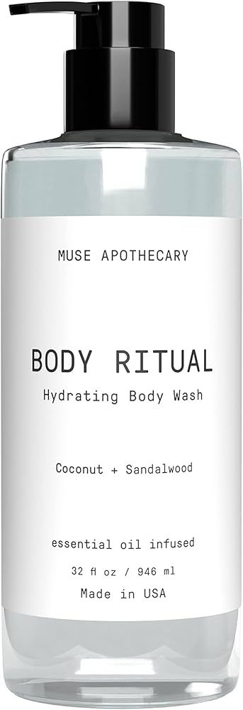 Muse Bath Apothecary Body Ritual Hydrating Body Wash - Coconut Sandalwood Body Wash for Women & M... | Amazon (US)
