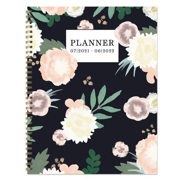 2021-22 Academic Planner 8.5" x 11" Floral Print Daily/Weekly/Monthly - The Time Factory | Target