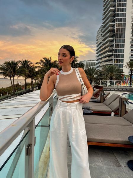 This was the perfect outfit for night one in Miami! It is a great option for spring or summer vacations! The pant are on sale now! 

#LTKSeasonal #LTKsalealert #LTKstyletip