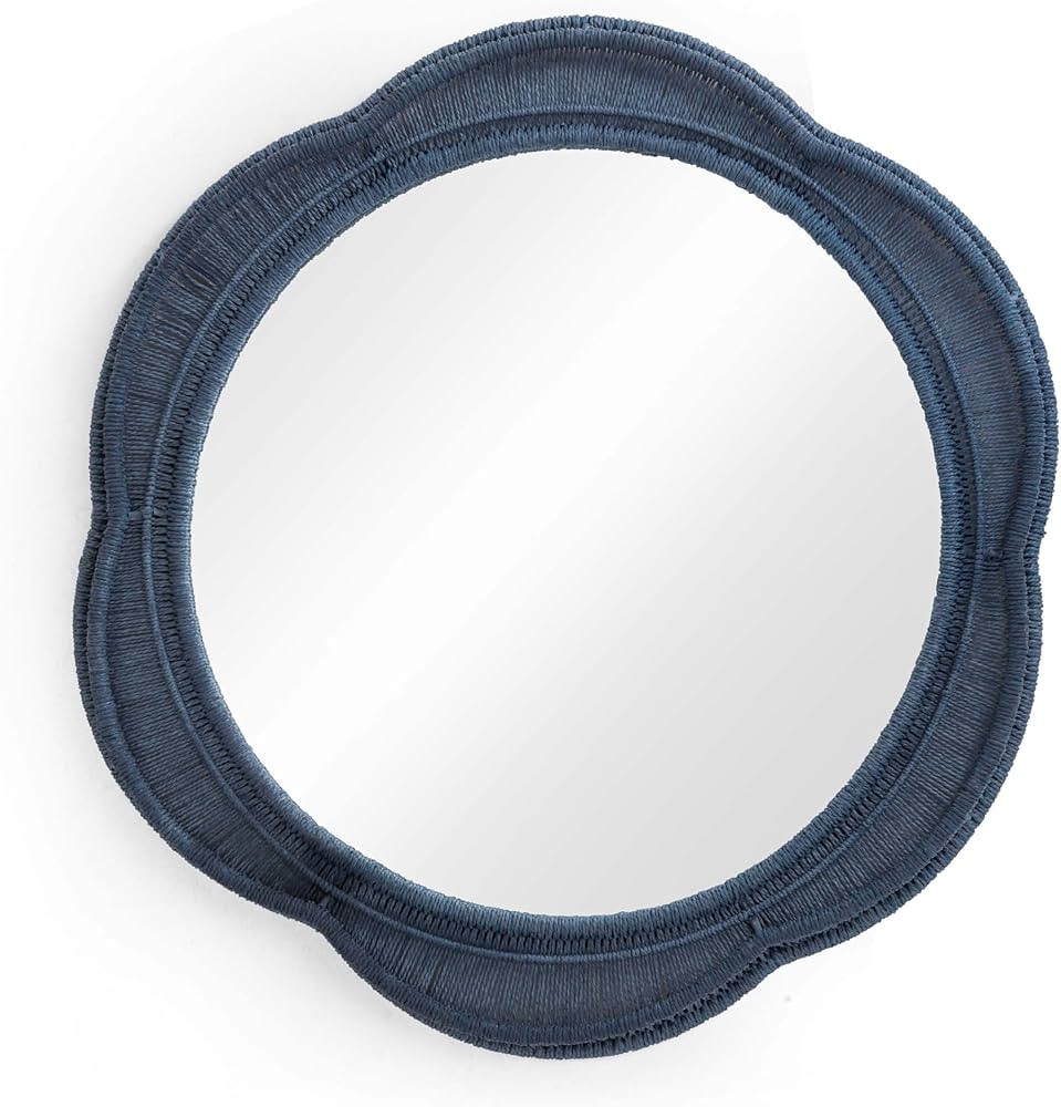Tov Furniture Zeva Blue Round Wall Mirror | Amazon (US)