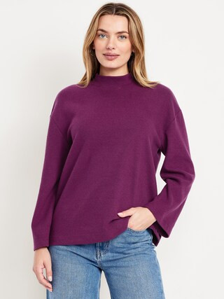 Cozy Mock-Neck Tunic Sweater | Old Navy (US)