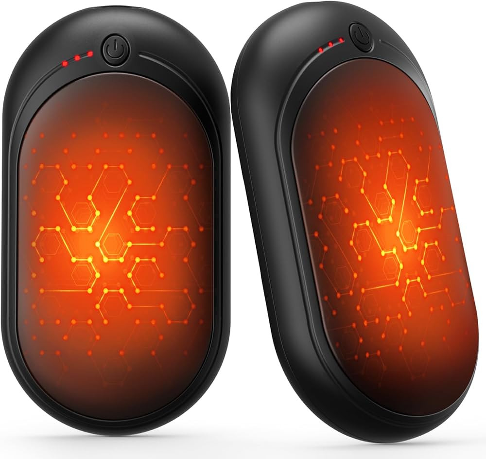 Hand Warmers Rechargeable, KNIFOD 2 Pack 6000mAh Portable Electric Handwarmers, Reusable USB Pock... | Amazon (US)