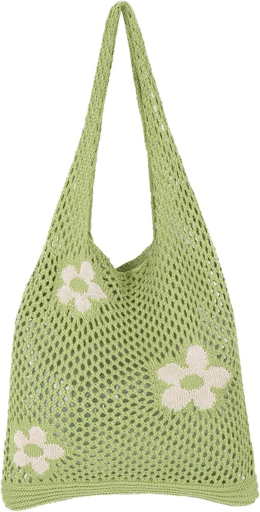Crochet Beach Bags for Women 2026 Summer Vacation Zipper Woven Totes Shoulder Purse | Amazon (US)