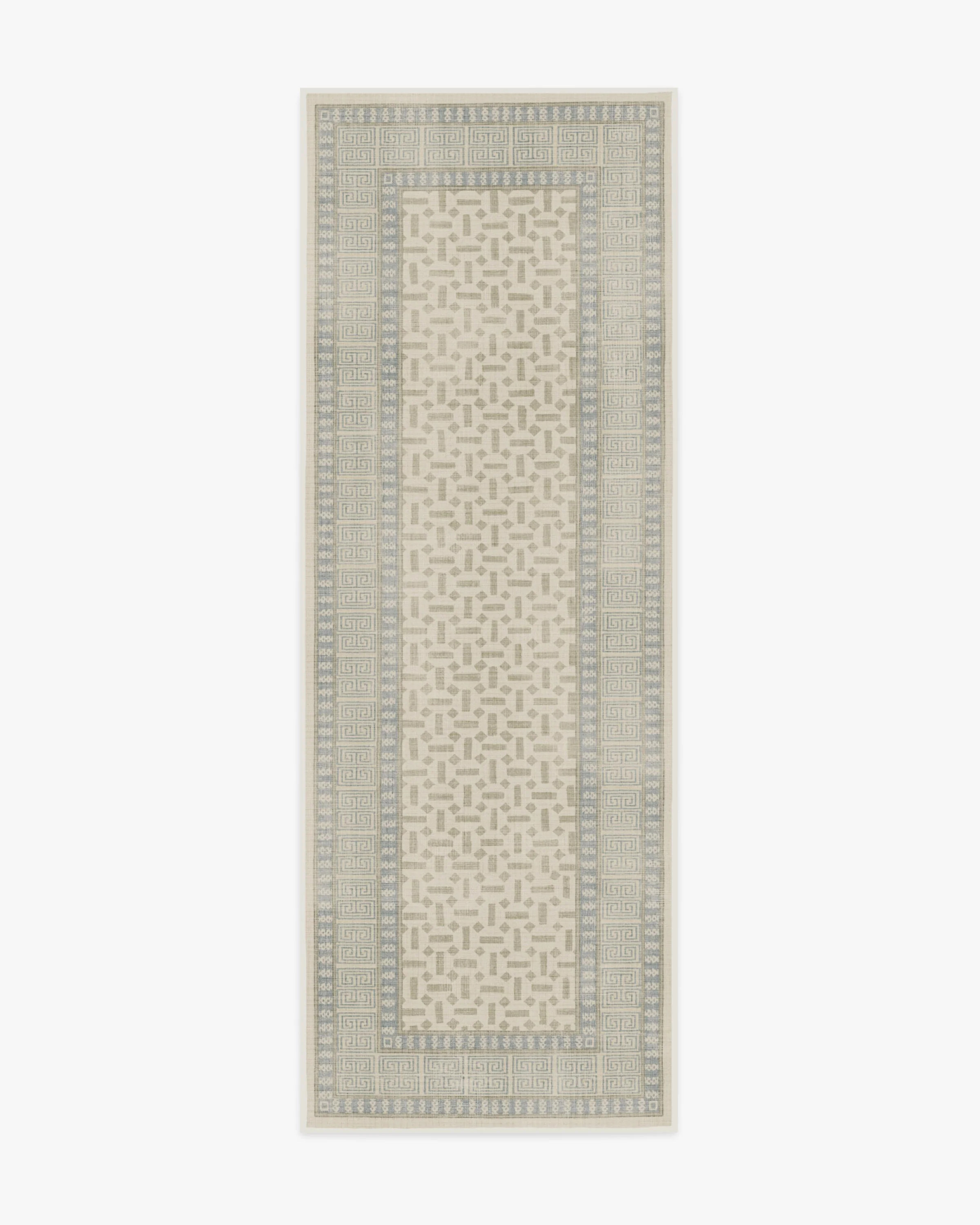 Kairos Ivory & Blue Rug | Ruggable