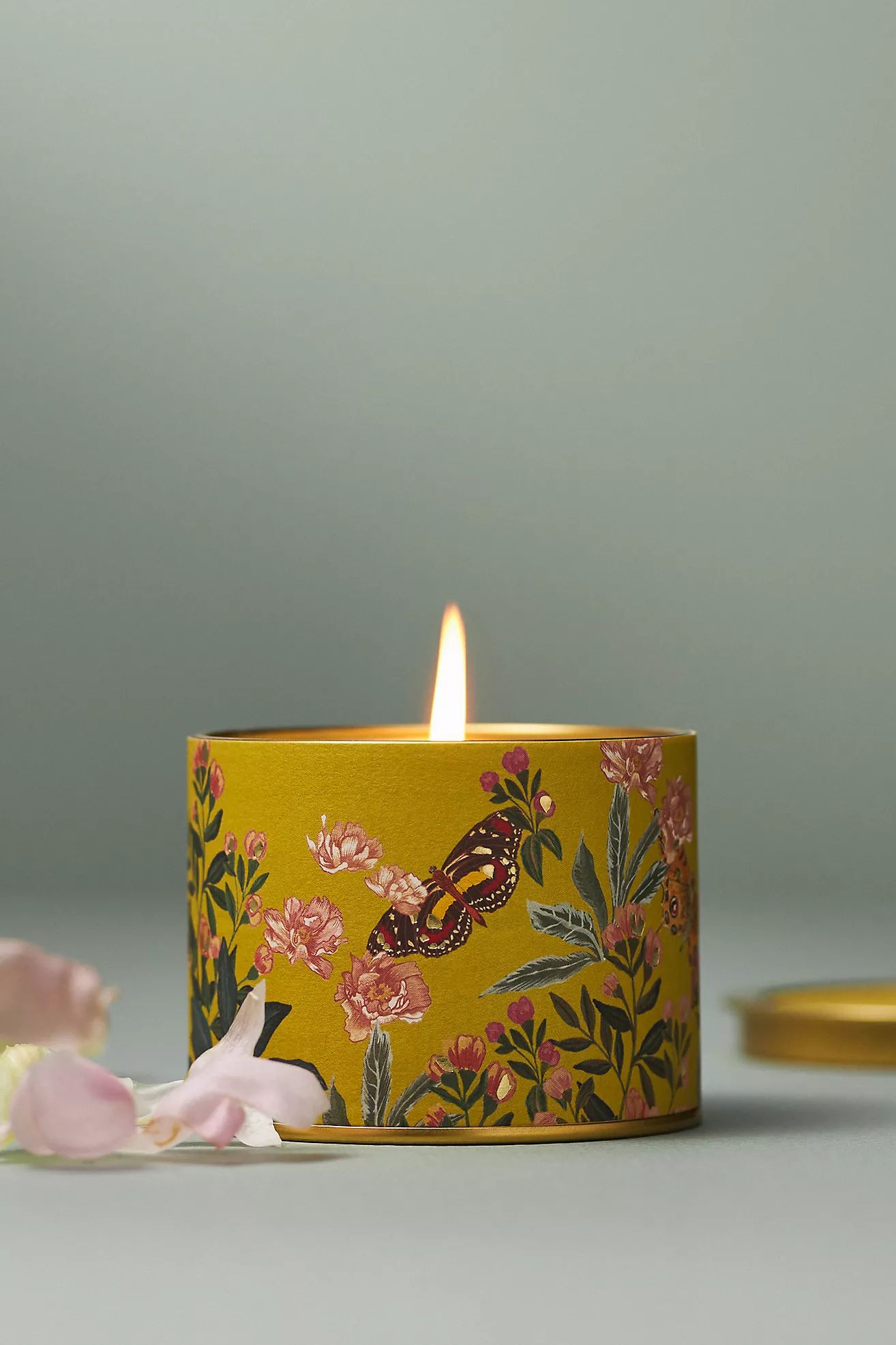 Getaway Floral Pink Peony & Neroli Tin Candle | Anthropologie (US)
