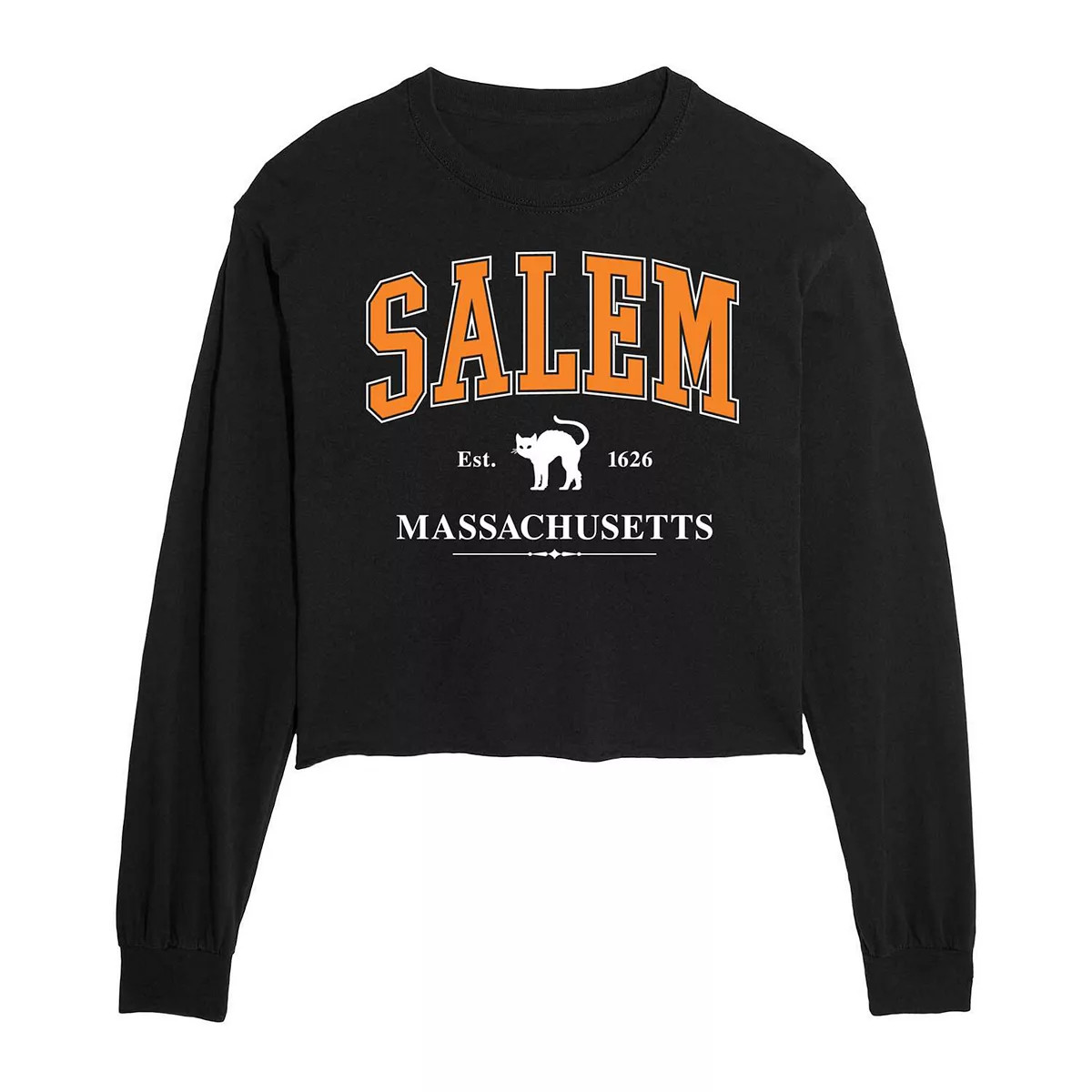 Juniors' Collegiate Salem Cropped Long Sleeve Graphic Tee | Kohl's