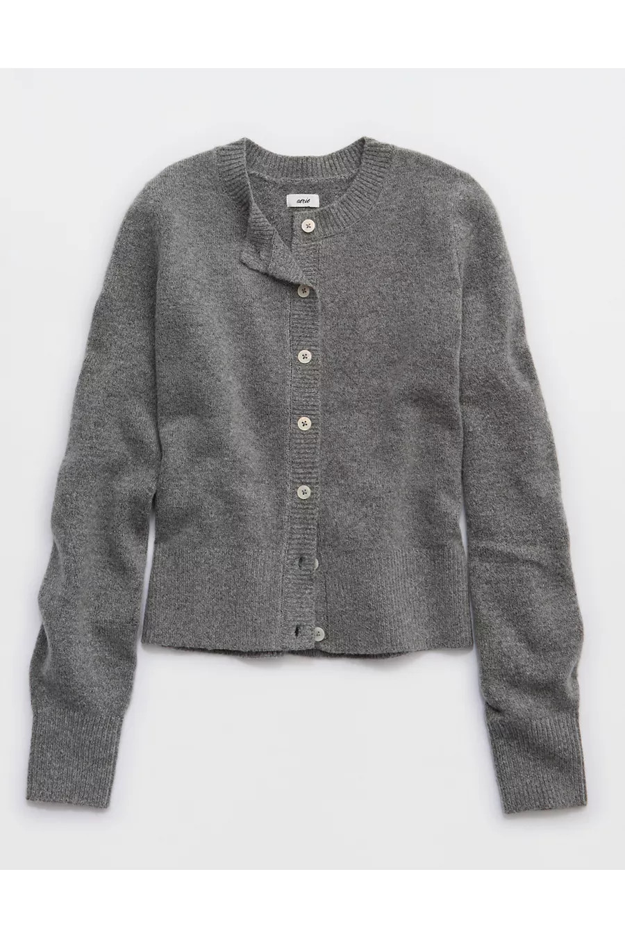 Aerie Softest Classic Cardigan Women's Dark Heather Gray XXS | Aerie