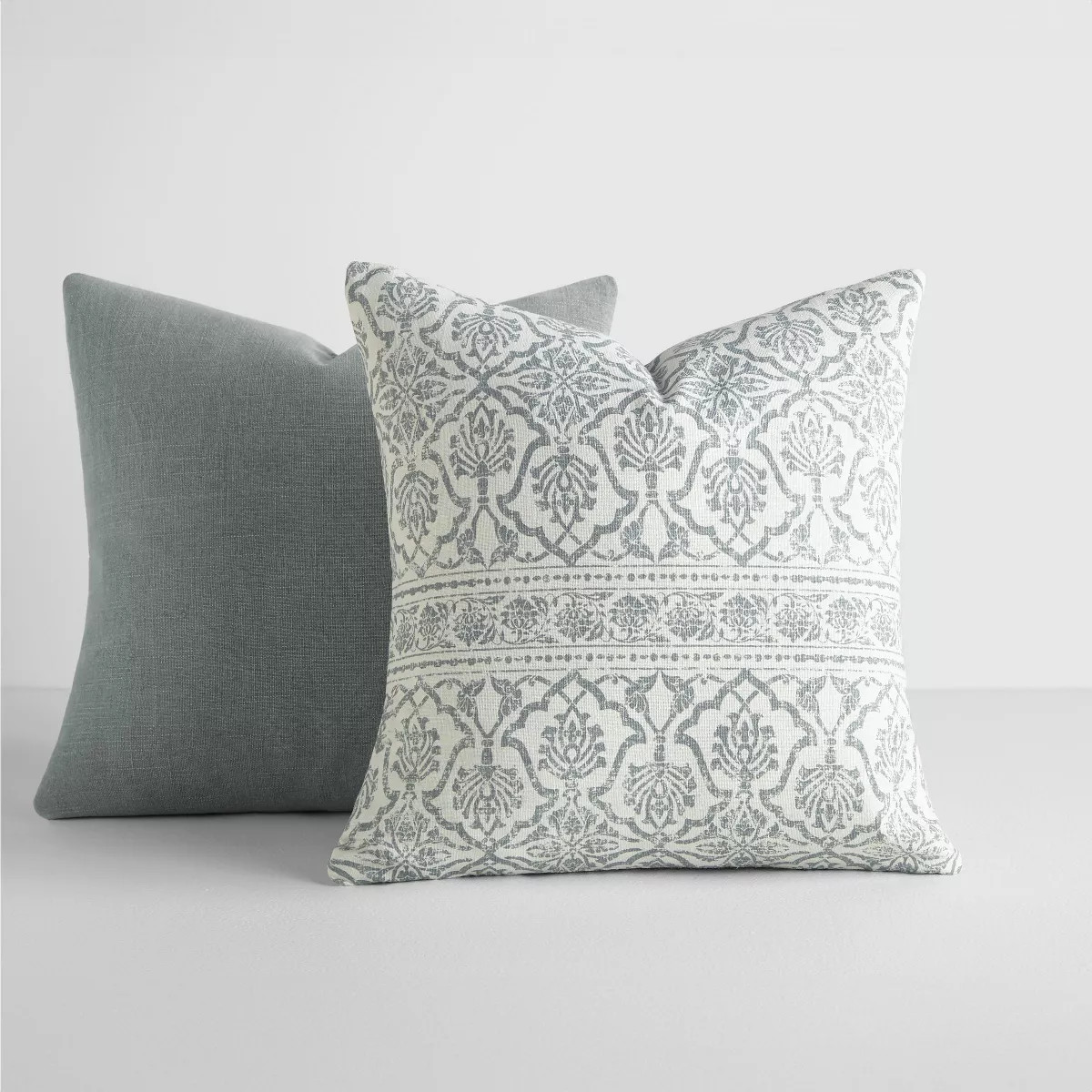 2-Pack Cotton Slub Artic Antique Floral Throw Pillows and Pillow Inserts Set - Becky Cameron, Ant... | Target
