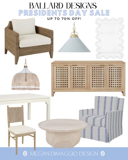 More Ballard Designs Presidents sale picks!! This time coastal favorites 😍🌊

Our Atoll mirror is now just $261!! 🙌🏻🙌🏻🙌🏻 it’s a best seller and a dupe for an uttermost mirror that sells for over $400!! 

And I love this striped swivel chair and woven accent chair that’s under $950! The coffee table is also a great size too and I love the white washed look of it! More linked 🤍

#LTKsalealert #LTKhome #LTKFind