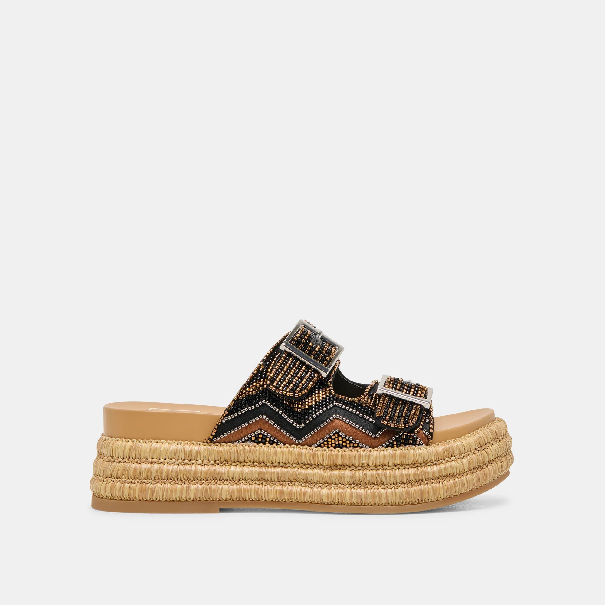 WIXIE SANDALS BLACK MULTI BEADS | DolceVita.com