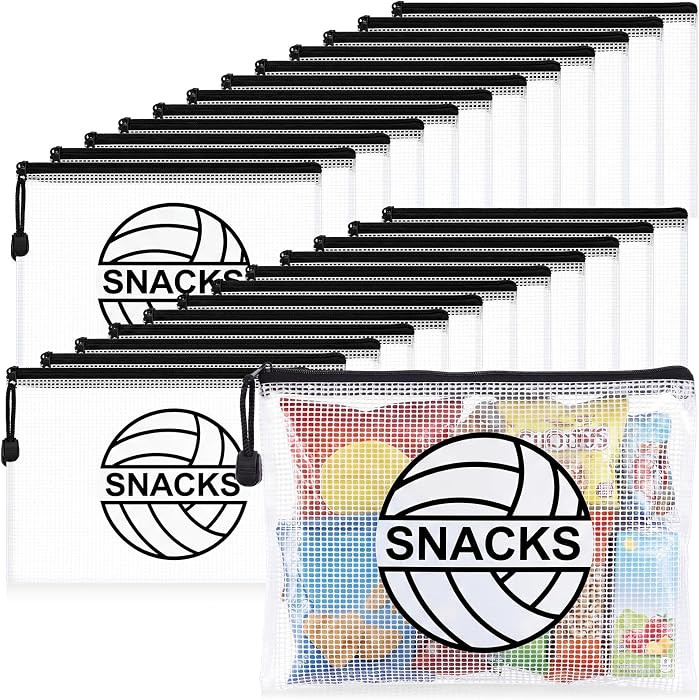 Motiskyy 24 Pcs Volleyball Snack Bags Bulk Volleyball Goodie Treat Candy Party Favor Bags Stuffer... | Amazon (US)