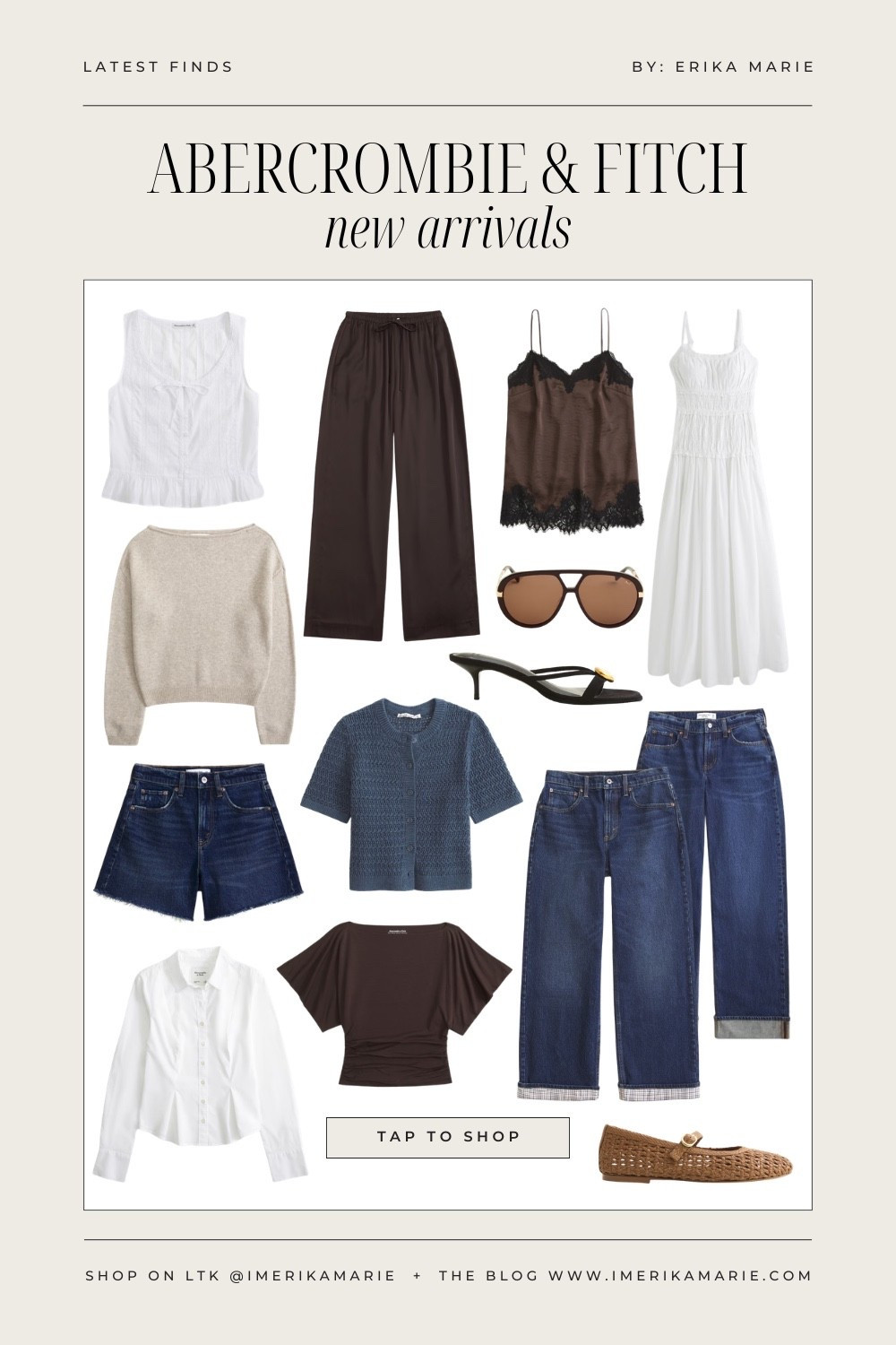 abercrombie and fitch new arrivals. lace top. satin pants. wide leg jeans. denim shorts. spring outfits. 

#LTKPetite #LTKMidsize #LTKootd