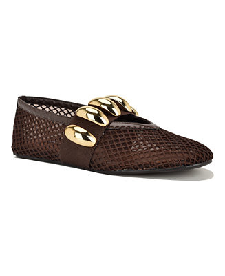 Women's Dorra Mesh Ornamented Mary Jane Dress Flats | Macy's