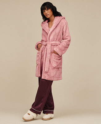 Women's Aarti Belted Fleece Robe | Macy's