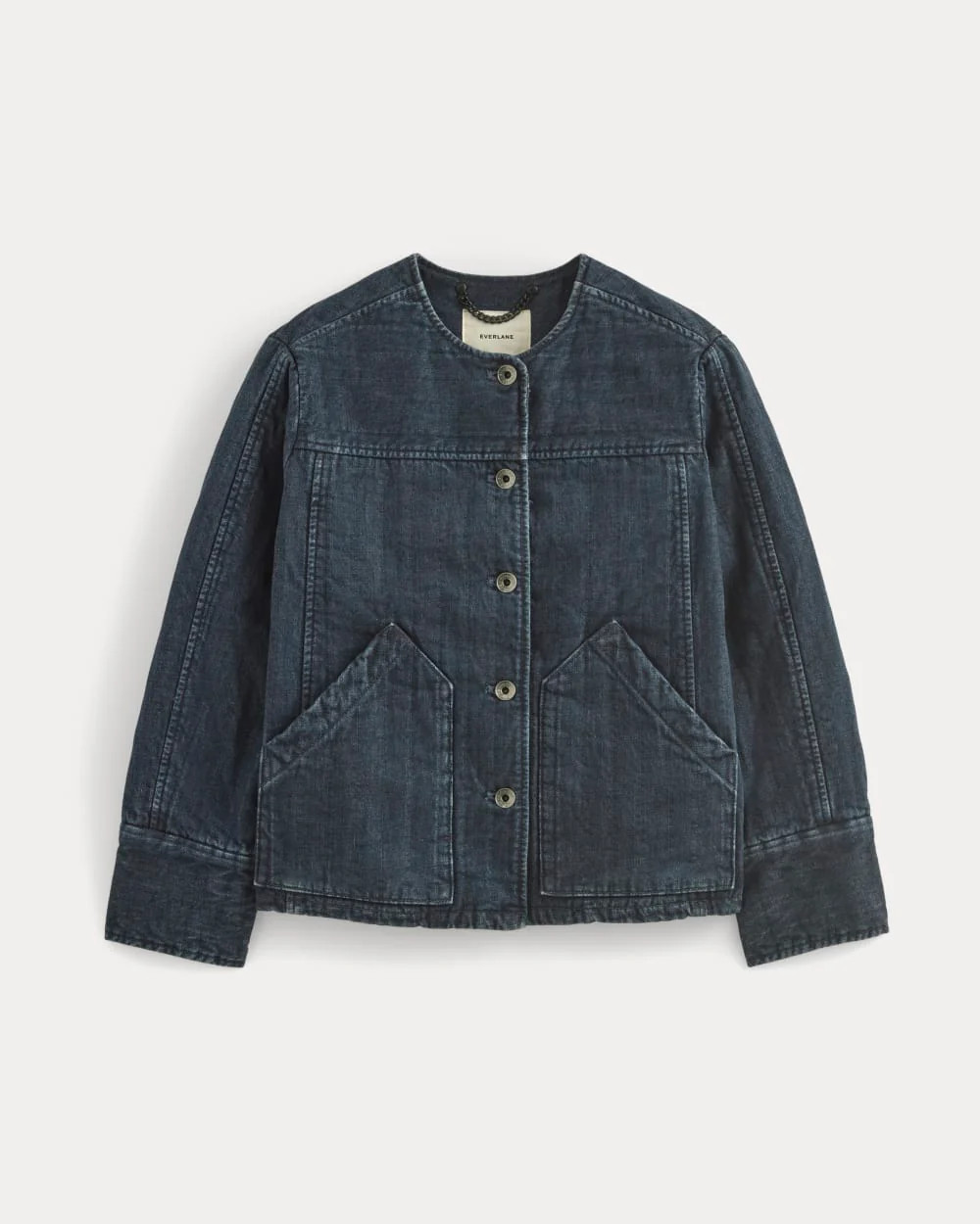 Denim Quilted Barrel Jacket | Midnight | Everlane