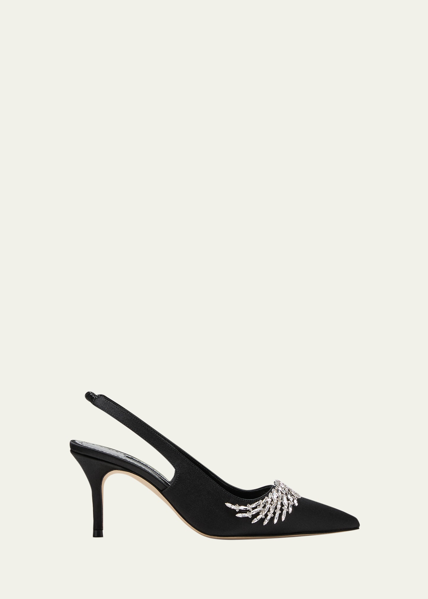 Manolo Blahnik Terala Crystal Ornament Slingback Pumps | Bergdorf Goodman