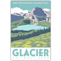 Glacier National Park Grinnell Lake Postcard | Etsy (US)