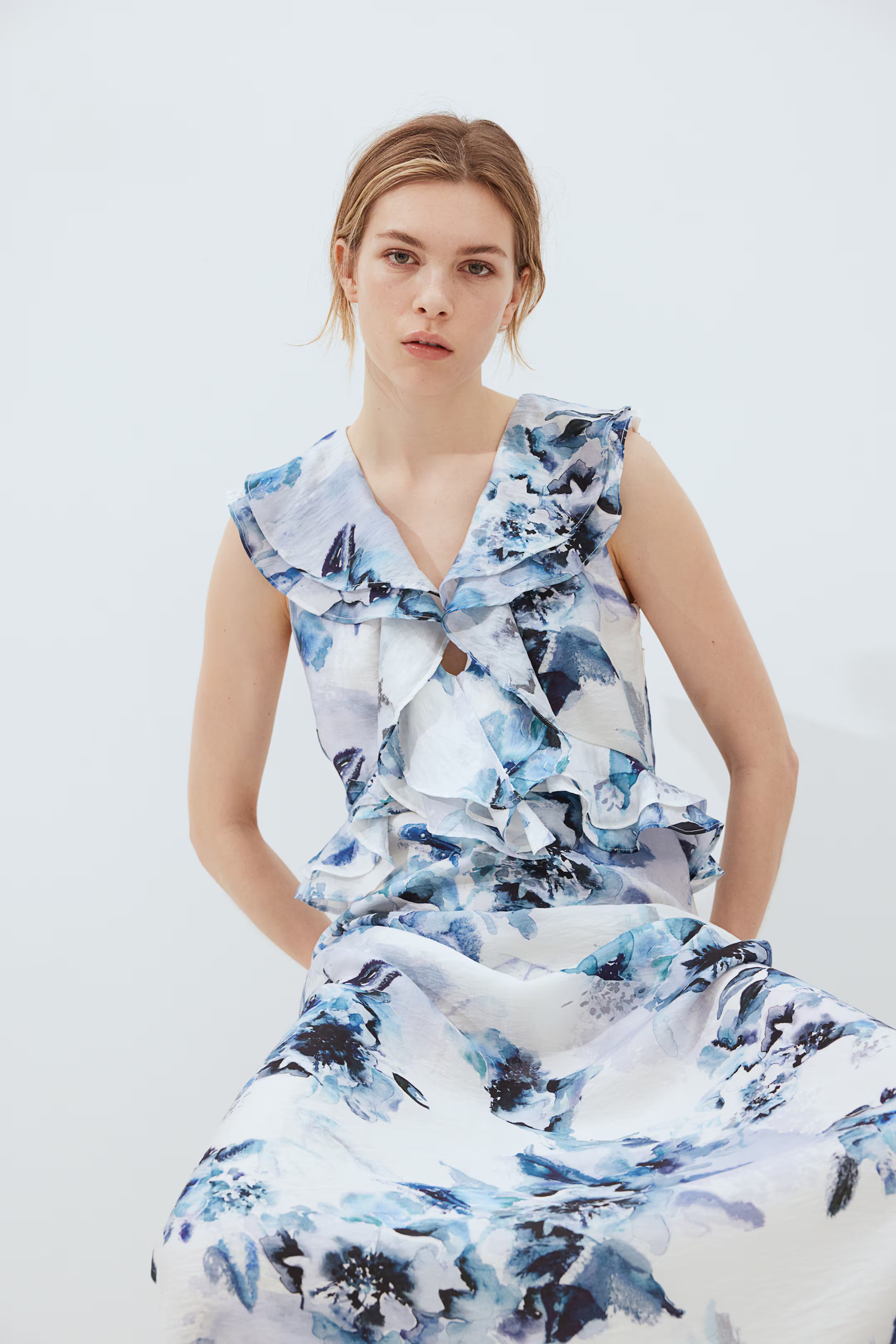 Flounce-trimmed Dress | H&M (US + CA)