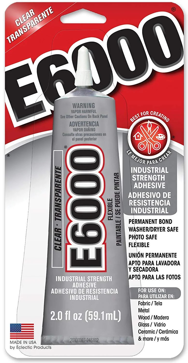 Eclectic E6000 Adhesive Glue, Industrial Strength, Clear, 237032, 2 fl. oz. | Walmart (US)