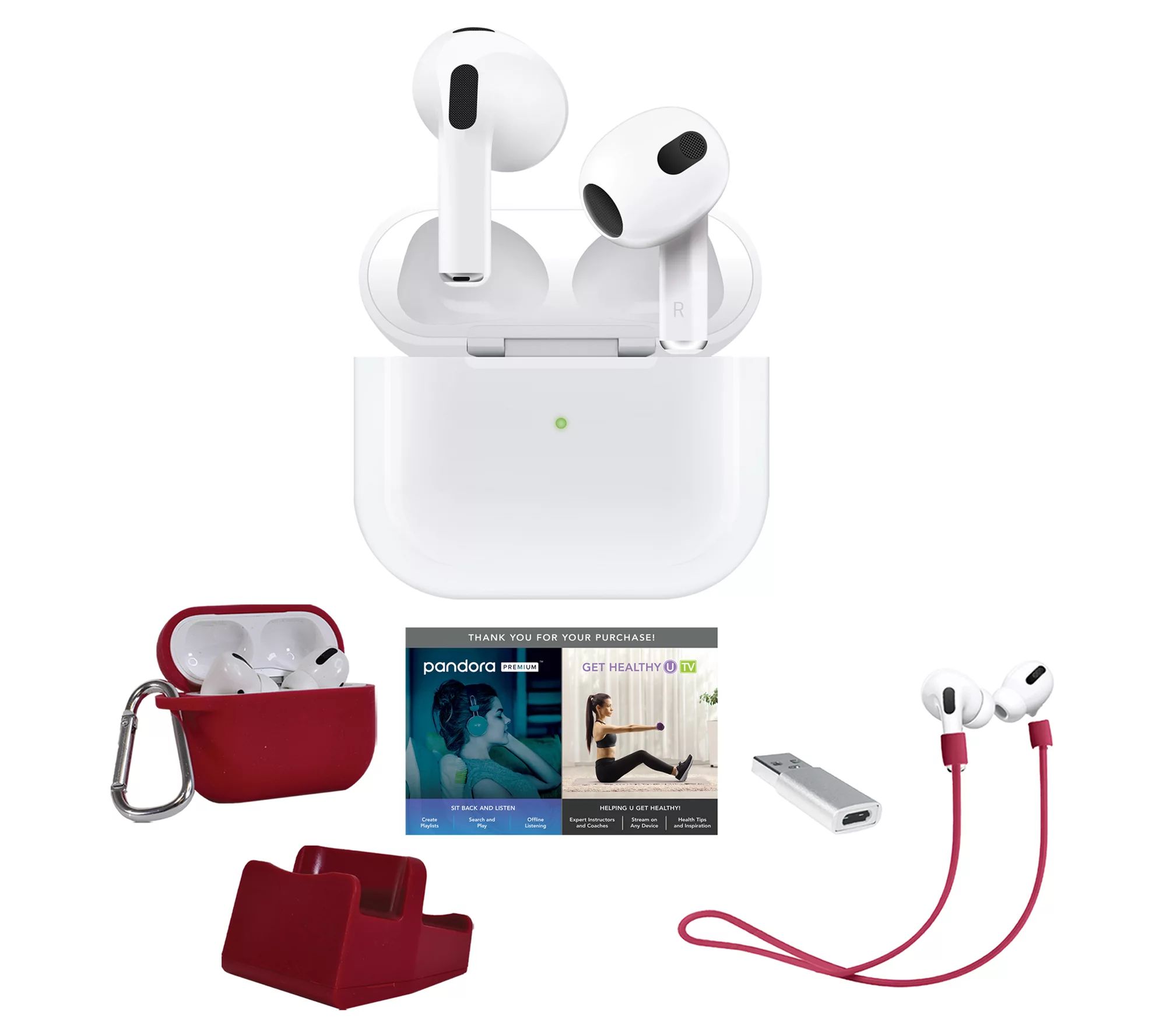 Apple AirPods 3rd Gen Lightning Case w/ Accesso ries & Voucher - QVC.com | QVC