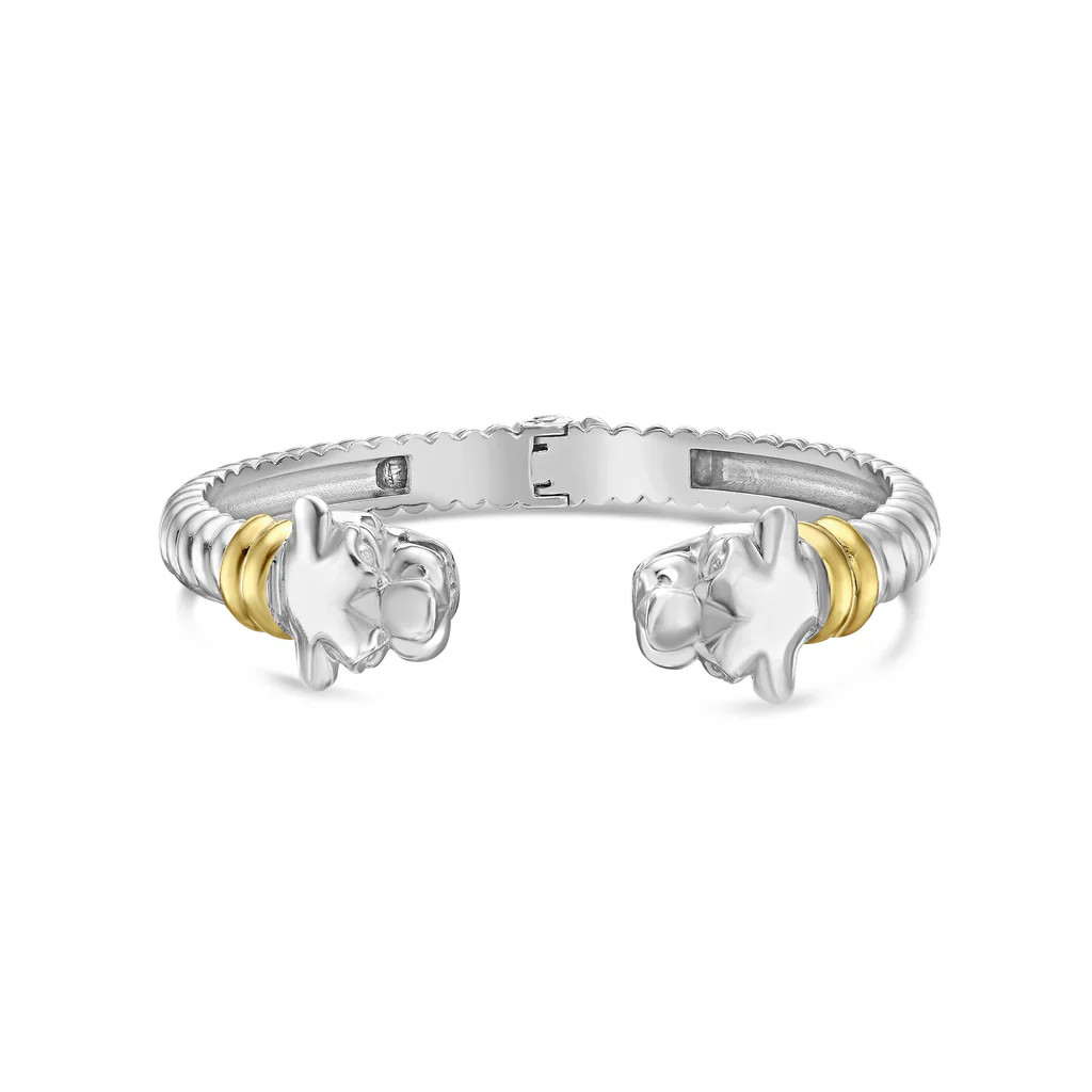 Silver & 18K Gold Panther Cable Bracelet | Phillip Gavriel