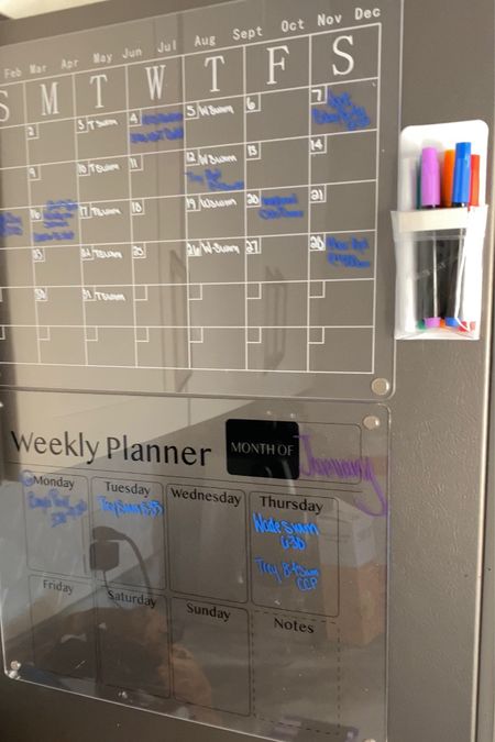 Family schedule organizer- I love the look of these translucent magnetic calendars 

#LTKunder50 #LTKfamily #LTKhome