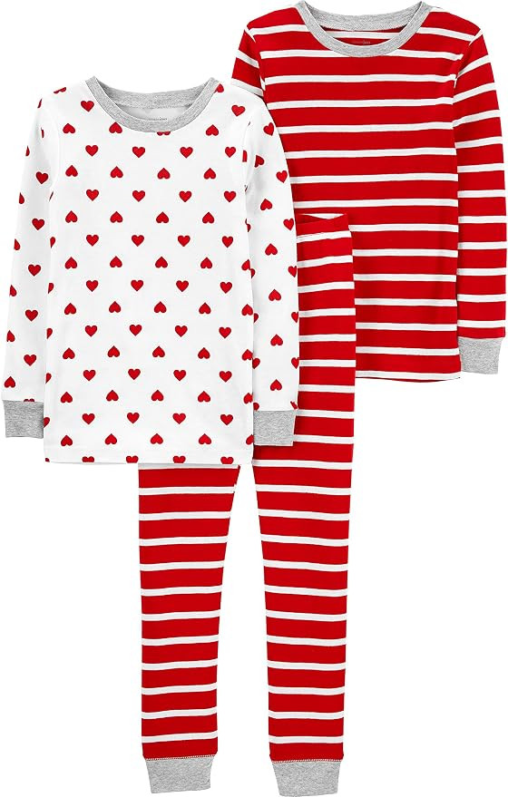 Simple Joys by Carter's Baby 3-Piece Snug-fit Cotton Holiday Pajama Set | Amazon (US)