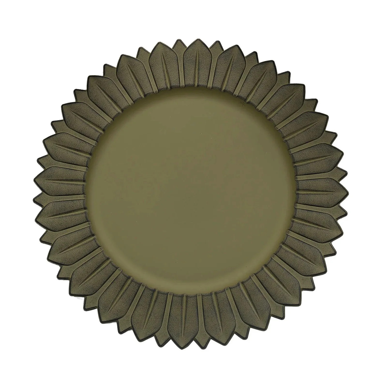 BalsaCircle 6 Olive Green Round 13 in Sunflower Design Matte Plastic Dinner Charger Plates Party ... | Walmart (US)