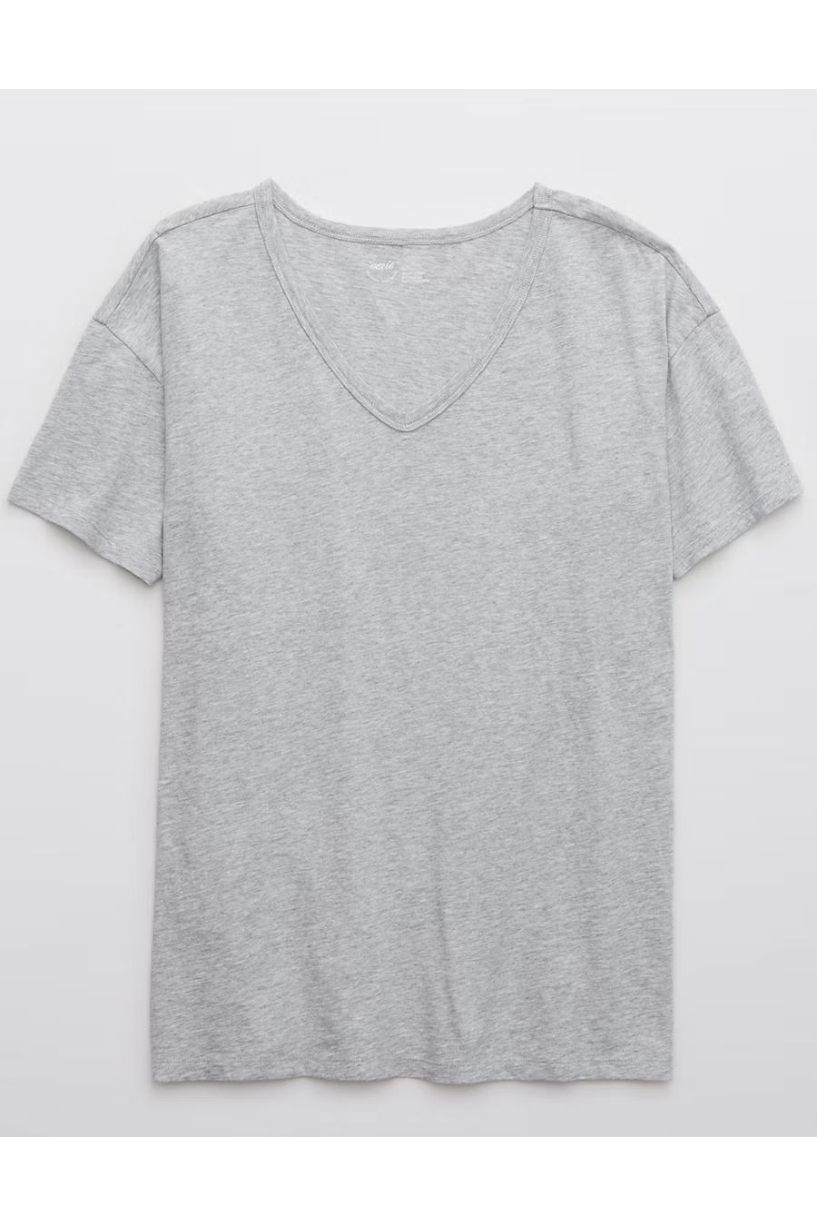 Aerie Distressed Basic V-Neck Boyfriend T-Shirt | Aerie