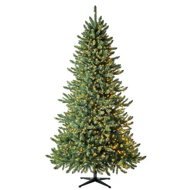 Holiday Time Milford Pre-Lit Clear LED Light Green Pine Christmas Tree, 7.5' - Walmart.com | Walmart (US)