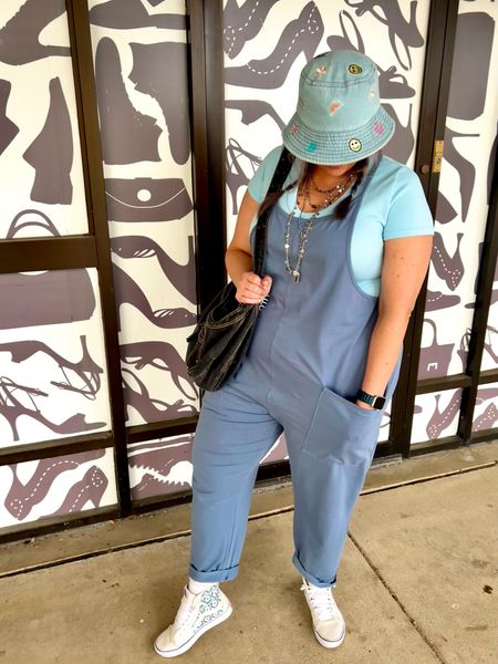  ✨SIZING•PRODUCT INFO✨
⏺ Blue jumpsuit - @amazonfashion - XXL - runs a little big 
⏺ Denim patchwork trendy bucket hat - @walmartfashion 
⏺ Dark denim hobo bag @walmartfashion 
⏺ Interchangeable smartwatch band @thewatchedit
⏺ Blue boho inspired layered necklace @walmartfashion 
⏺ Silver spike bracelet @kinsleyarmelle
⏺ Baby blue ribbed v-neck top @walmartfashion - juniors XXL - runs a little small
⏺ Shaping capri @amazon - XXL - TTS
⏺ Floral high top sneakers •• mine no longer available from @vans but linked similar from @amazonfashion

Jumpsuit, romper, cotton, one piece, bag, purse, hobo, jewelry, boho, casual, mom, sneakers, running errands, high tops, floral, vans, blue, monochromatic

#amazon #amazonfind #amazonfinds #founditonamazon #amazonstyle #amazonfashion #walmart #walmartfashion #walmartstyle walmart finds, walmart outfit, walmart look  #jumpsuit #romper #jumpsuitoutfit #romperoutfit #jumpsuitoutfitinspo #romperoutfitinspo #jumpsuitoutfitinspiration #romperoutfitinspiration #jumpsuitlook #romperlook #summerromper #summerjumpsuit #springromper #springjumpsuit #spring #springstyle #springoutfit #springoutfitidea #springoutfitinspo #springoutfitinspiration #springlook #springfashion #springtops #springshirts #springsweater Boho, boho outfit, boho look, boho fashion, boho style, boho outfit inspo, boho inspo, boho inspiration, boho outfit inspiration, boho chic, boho style look, boho style outfit, bohemian, whimsical outfit, whimsical look, boho fashion ideas, boho dress, boho clothing, boho clothing ideas, boho fashion and style, hippie style, hippie fashion, hippie look, fringe, pom pom, pom poms, tassels, california, california style,  #boho #bohemian #bohostyle #bohochic #bohooutfit #style #fashion #sneakersfashion #sneakerfashion #sneakersoutfit #tennis #shoes #tennisshoes #sneakerslook #sneakeroutfit #sneakerlook #sneakerslook #sneakersstyle #sneakerstyle #sneaker #sneakers #outfit #inspo #sneakersinspo #sneakerinspo #sneakerinspiration #sneakersinspiration 