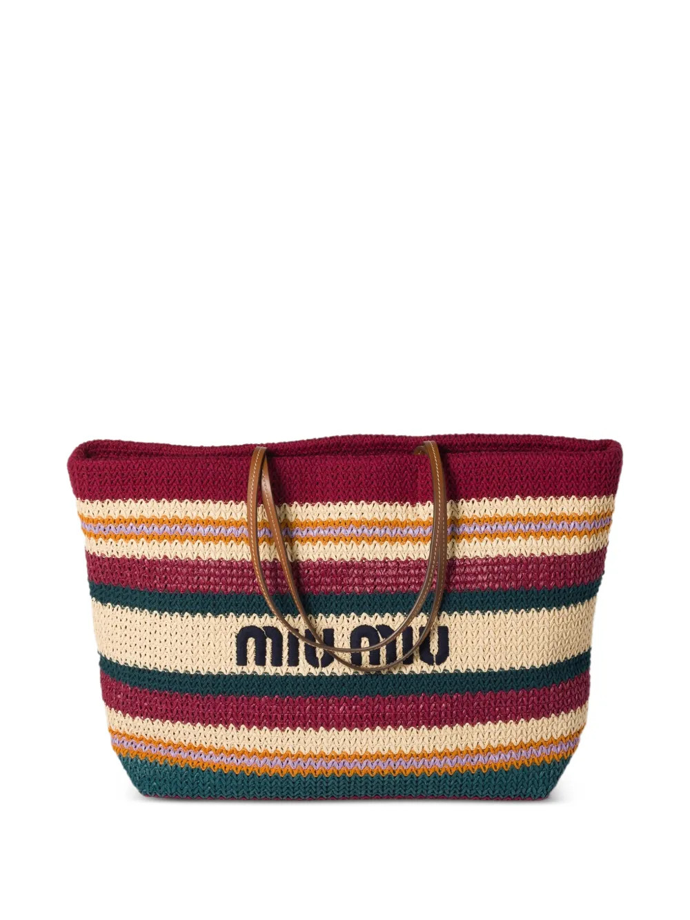 Miu Miu raffia-effect Woven Tote Bag | Red | FARFETCH IE | Farfetch Global