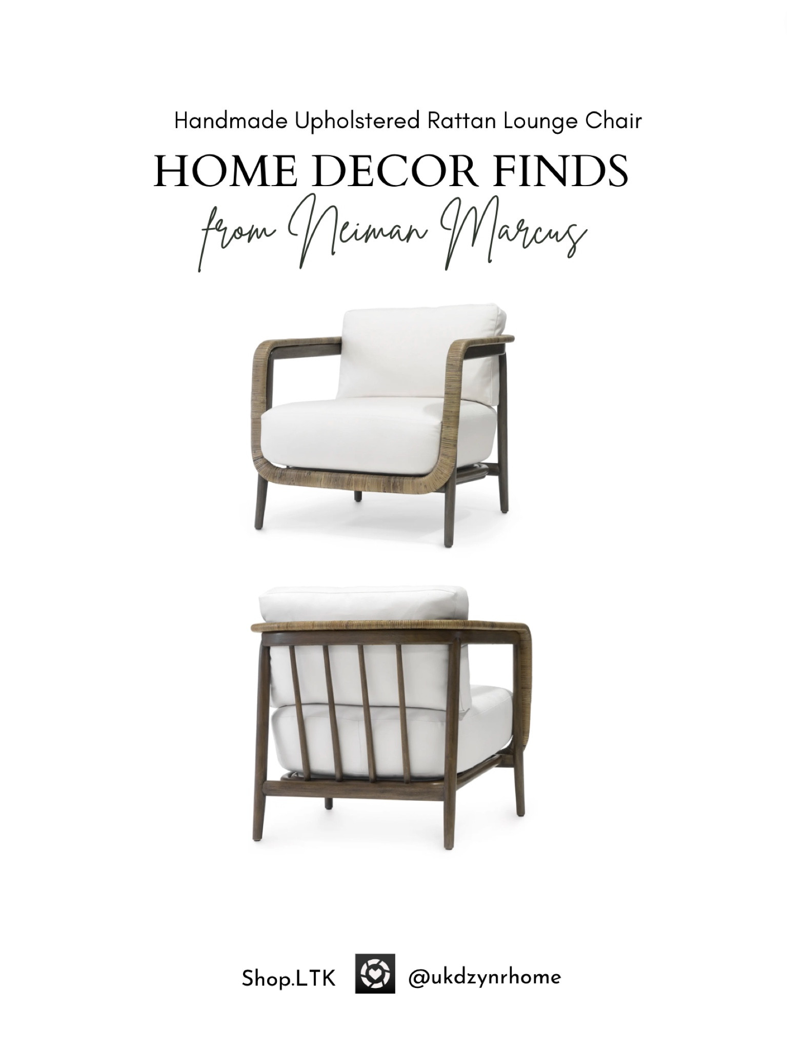 Handmade Upholstered Rattan Lounge Chair



#LTKhome