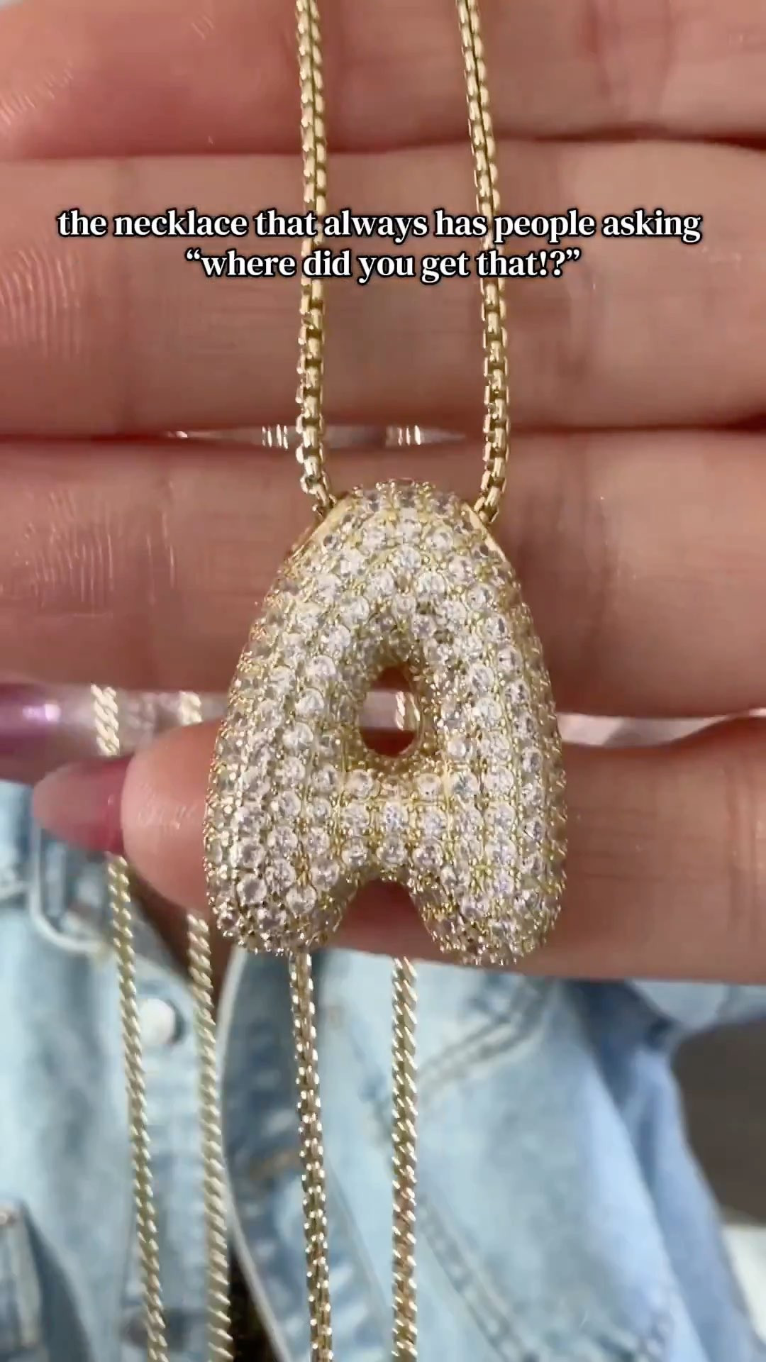 the easiest personalized gift for her. a chunky bubble initial necklace with sparkly cubic zirconia in 14k gold — choose her initial and it comes ready to gift. hypoallergenic and tarnish-resistant so she can wear it every day, layer it, and stack it. an affordable gold initial necklace for moms, daughters, girlfriends, and besties that looks high-end.

#initialnecklace #giftsforher #goldnecklace #affordablejewelry #jewelry 

 #LTKootd #LTKSaleAlert