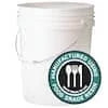 (4 pack) United Solutions 5 Gallon Round Utility Bucket, Comfort Handle, Plastic, White, PN0149, ... | Walmart (US)
