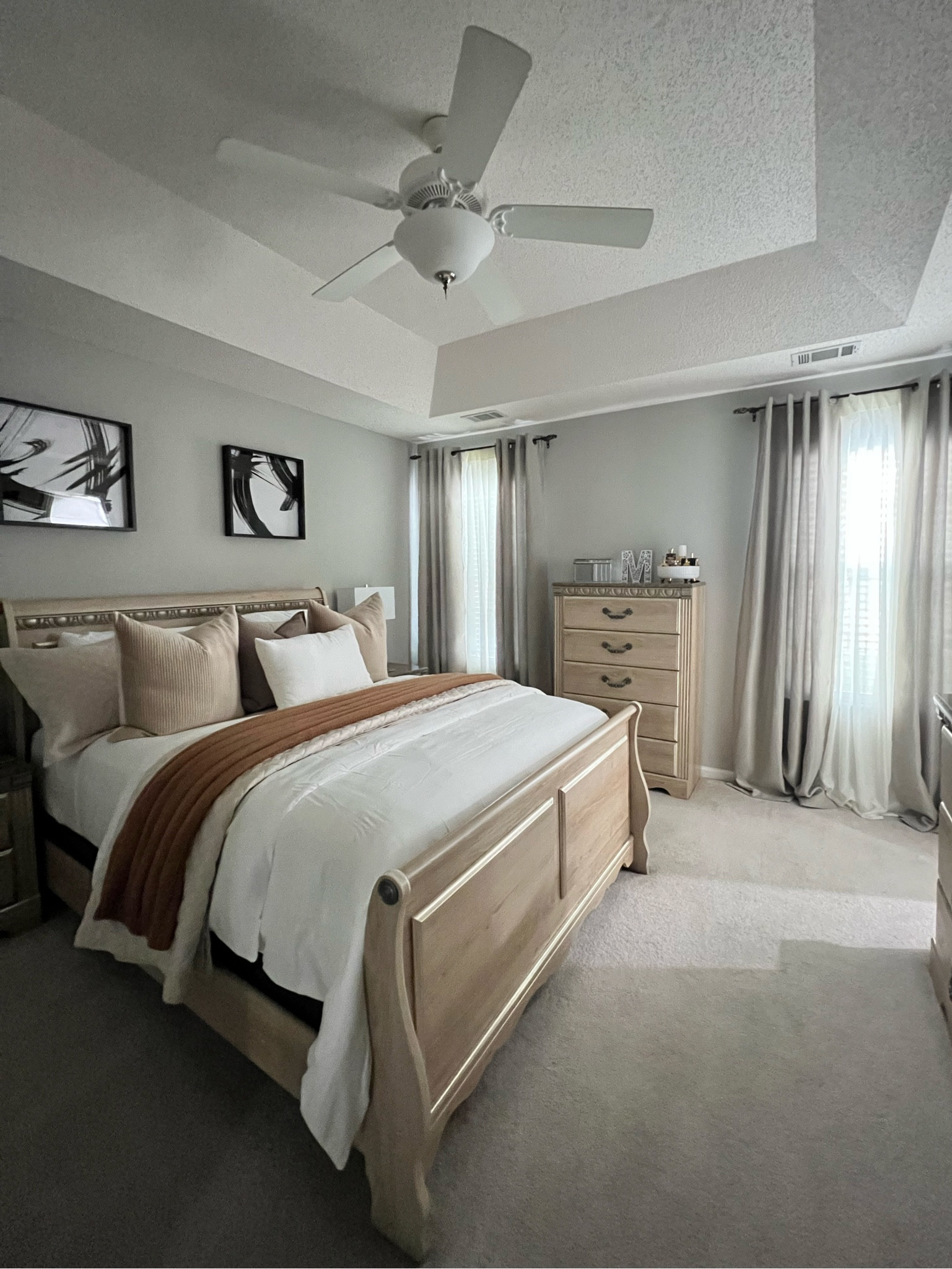 Bedroom decor idea featuring minimalist colors, complemented by natural light. 

#LTKfindsunder100 #LTKhome #LTKstyletip