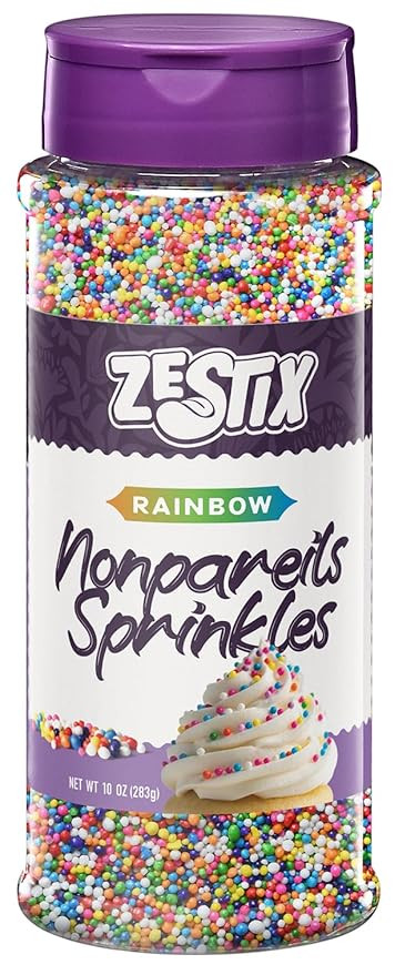 Rainbow Nonpareils Sprinkles 10 oz – Kosher Mini Round Sprinkles for Baking, Cupcakes, Cookies,... | Amazon (US)