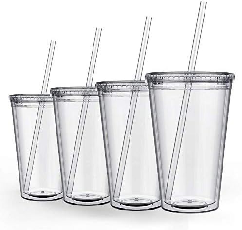 Maars Classic Insulated Tumblers 16 oz | Double Wall, Reusable Plastic Acrylic - Clear | Perfect ... | Amazon (US)