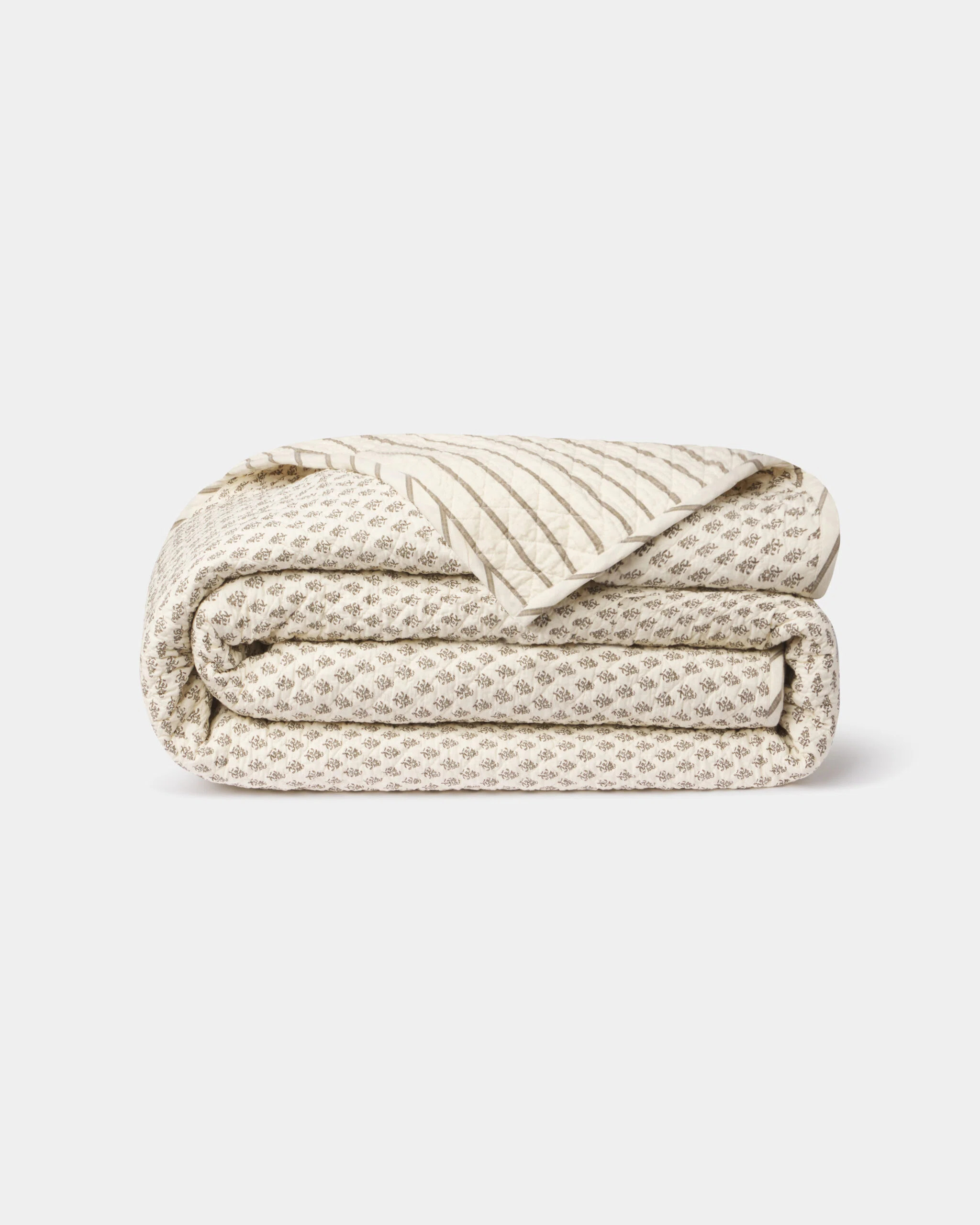 Bentley Cocoa Brown Block Print Quilt | Wayfair North America