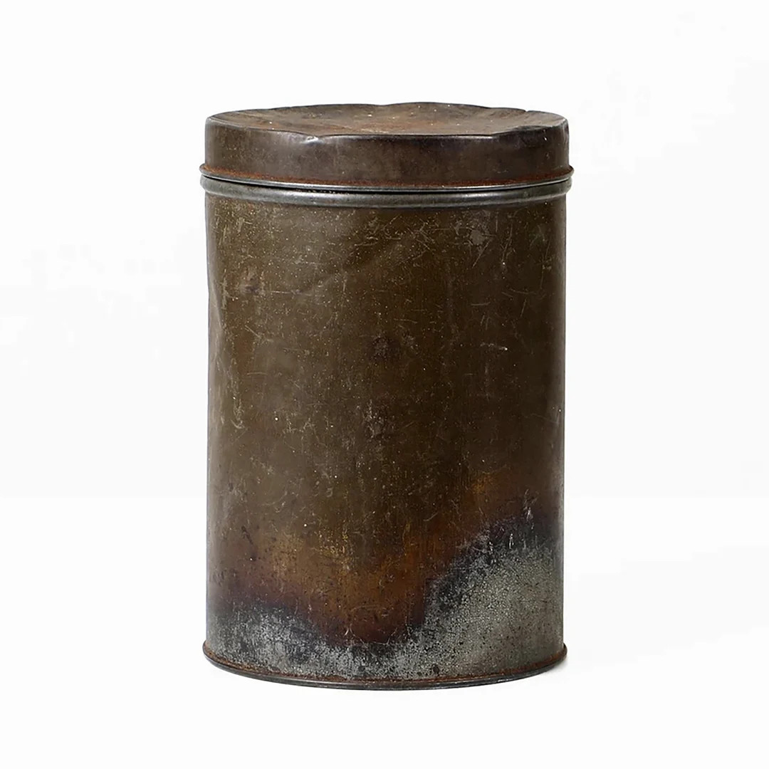 Vintage Tin Canister Brown Rusty Antique - Etsy | Etsy (US)