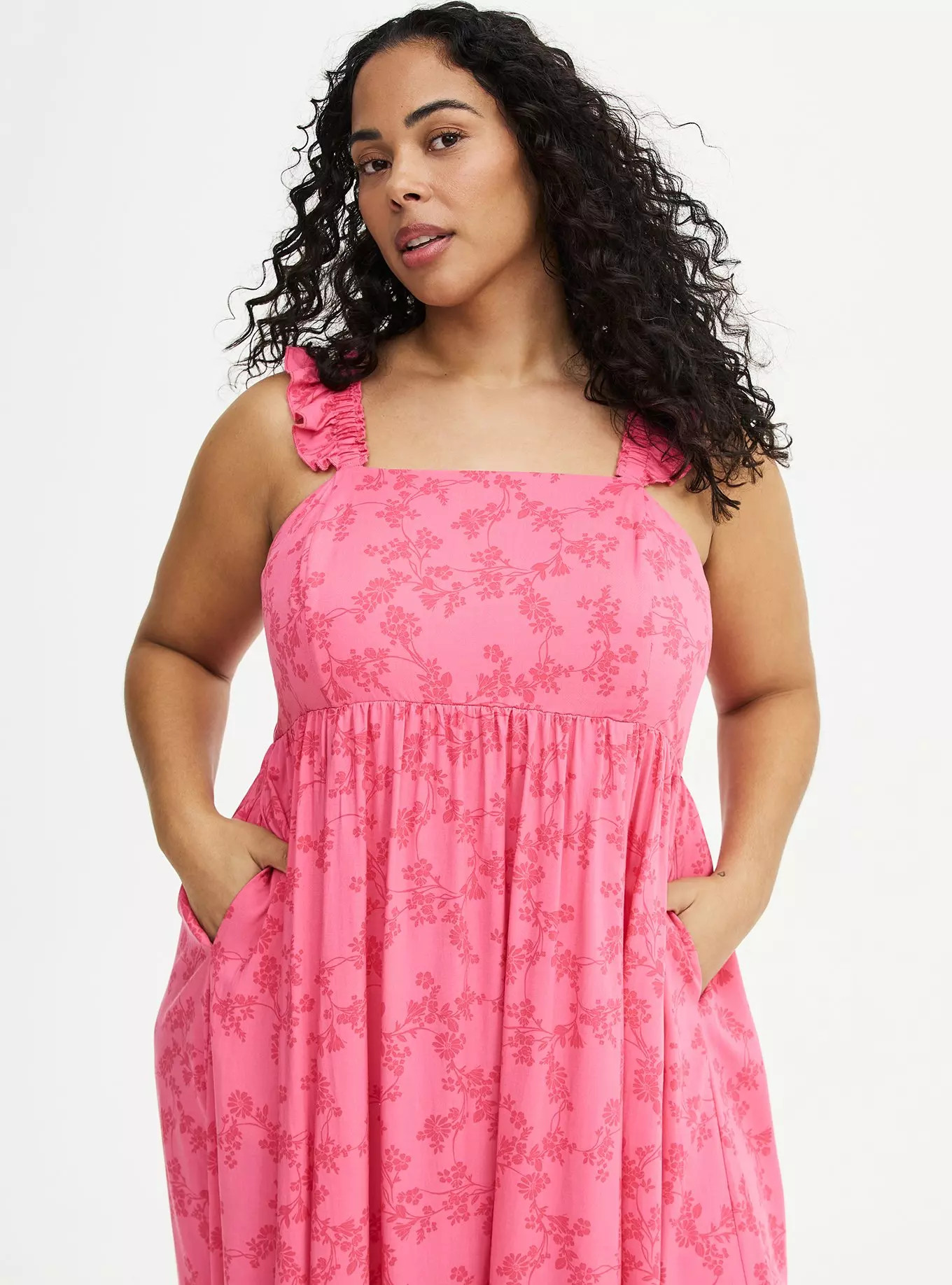 Ruffle Strap Tiered Maxi Dress | Torrid (US & Canada)