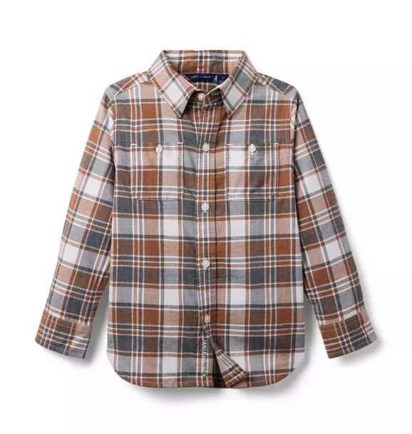 Plaid Brushed Twill Shirt | Janie and Jack